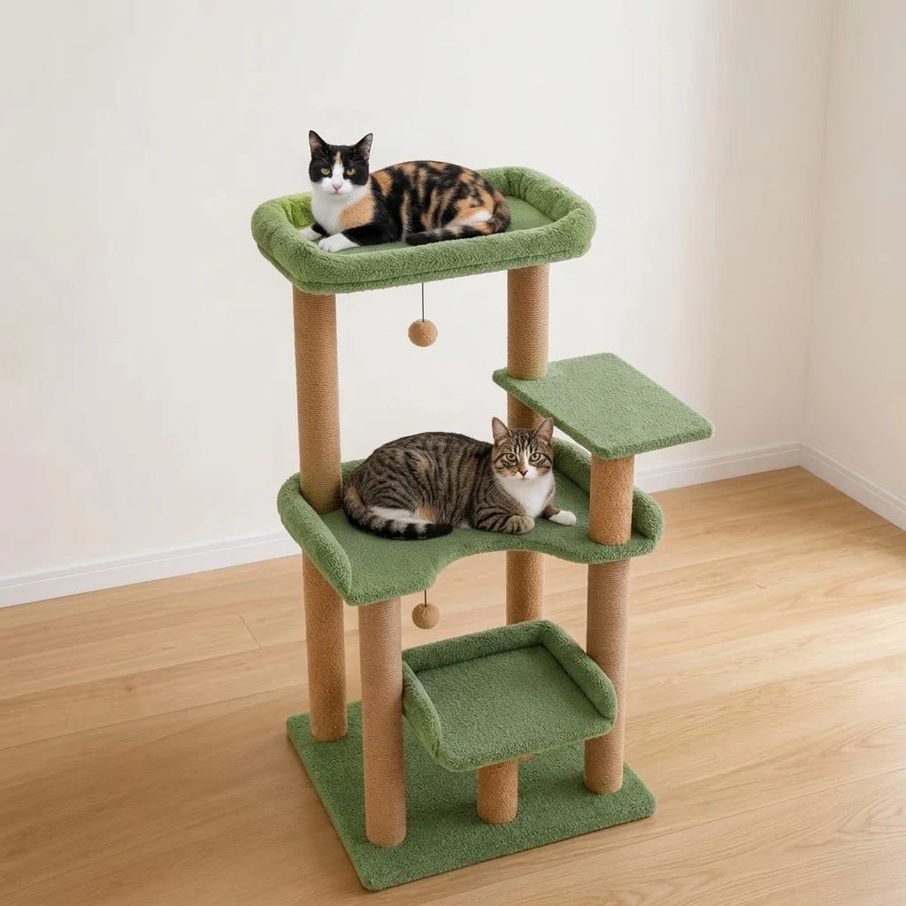Arbre à Chat Escalier installé dans un salon lumineux