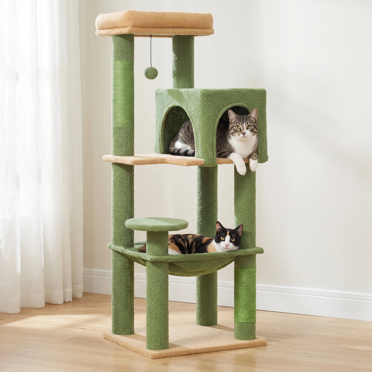 Arbre à Chat Moyen installé dans un salon lumineux