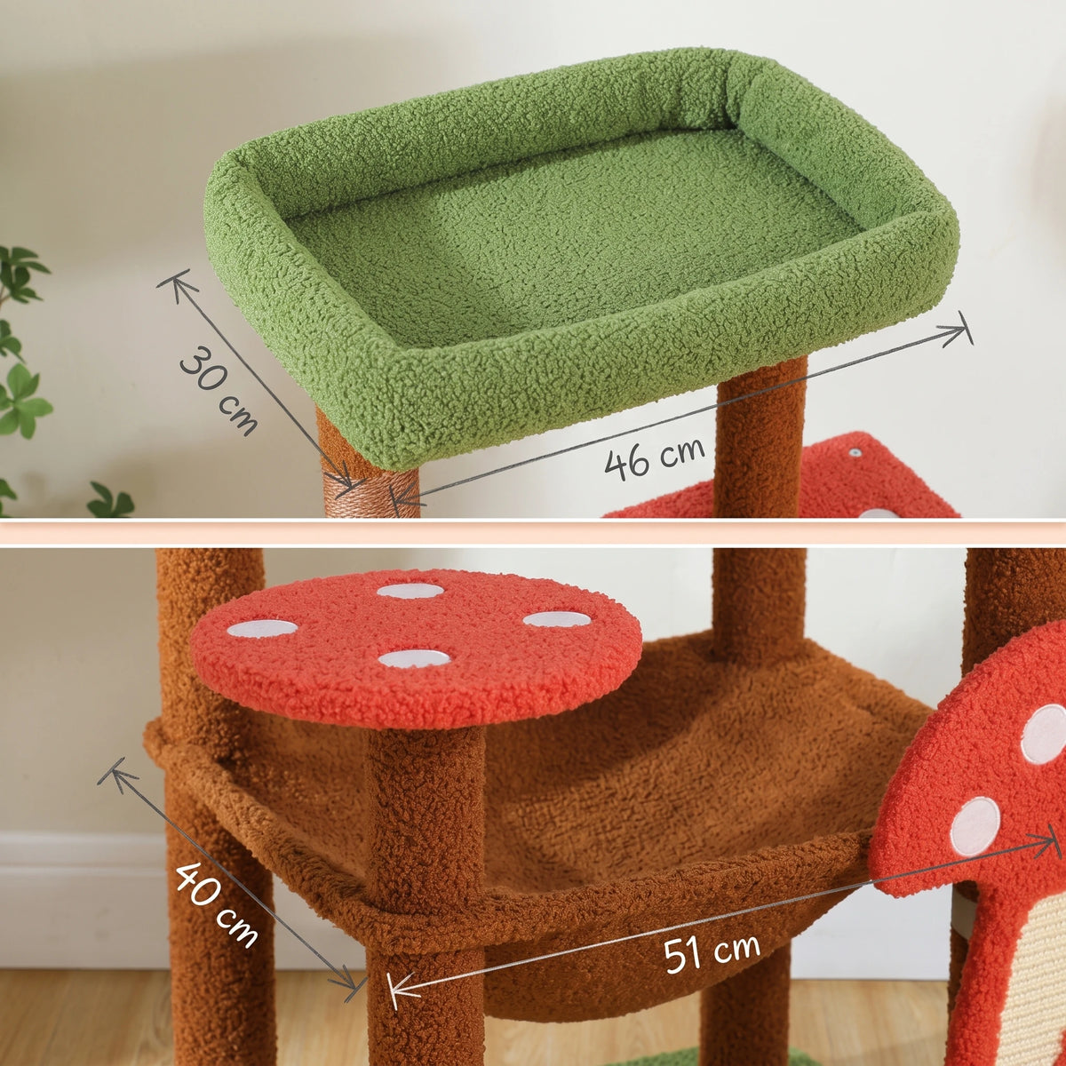Hamac et tabouret champignon de l'l'arbre à Chat Champignon
