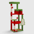 Arbre à Chat Sapin sapin de Noël de 143 cm vert et rouge