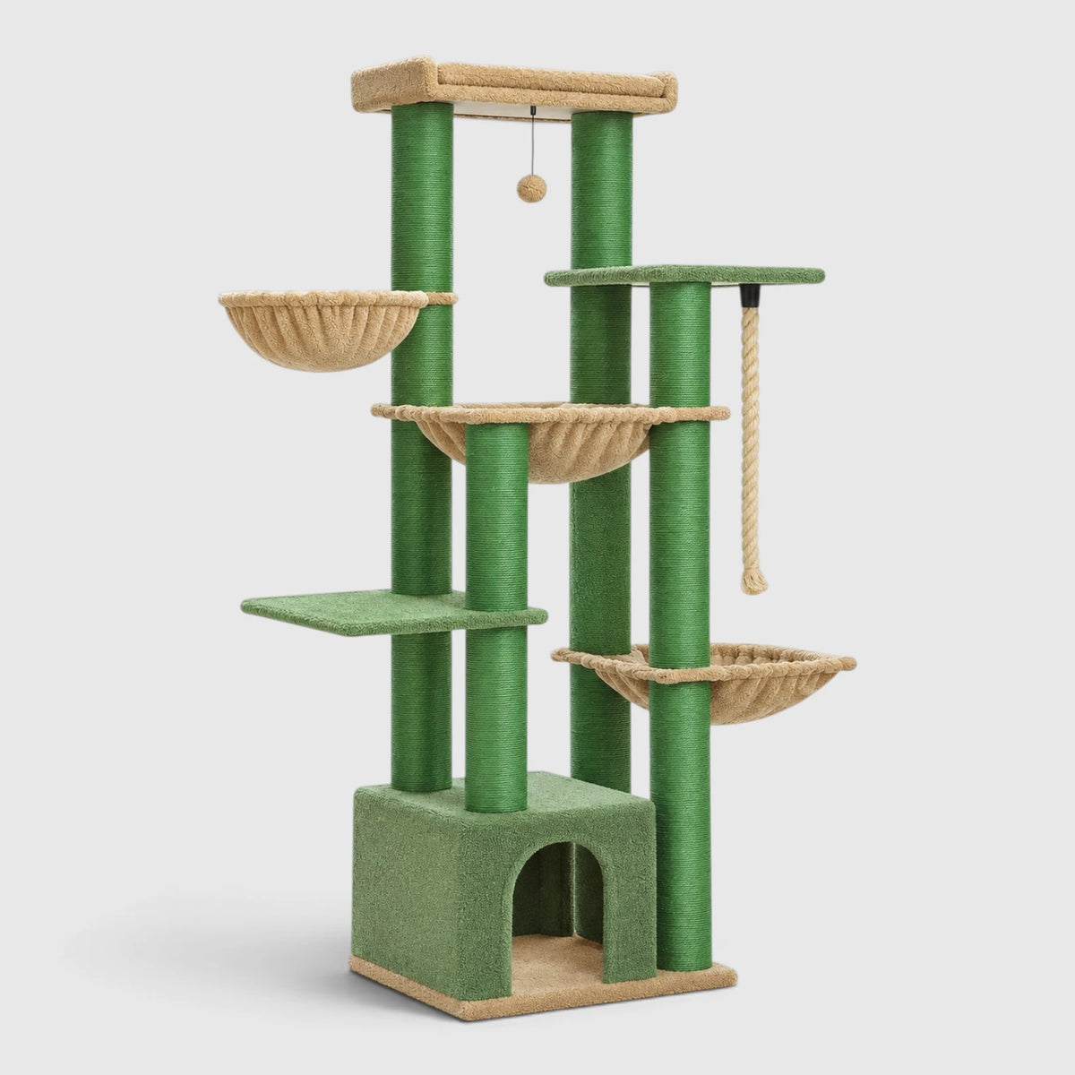 Arbre à Chat XXL Solide coloris Vert