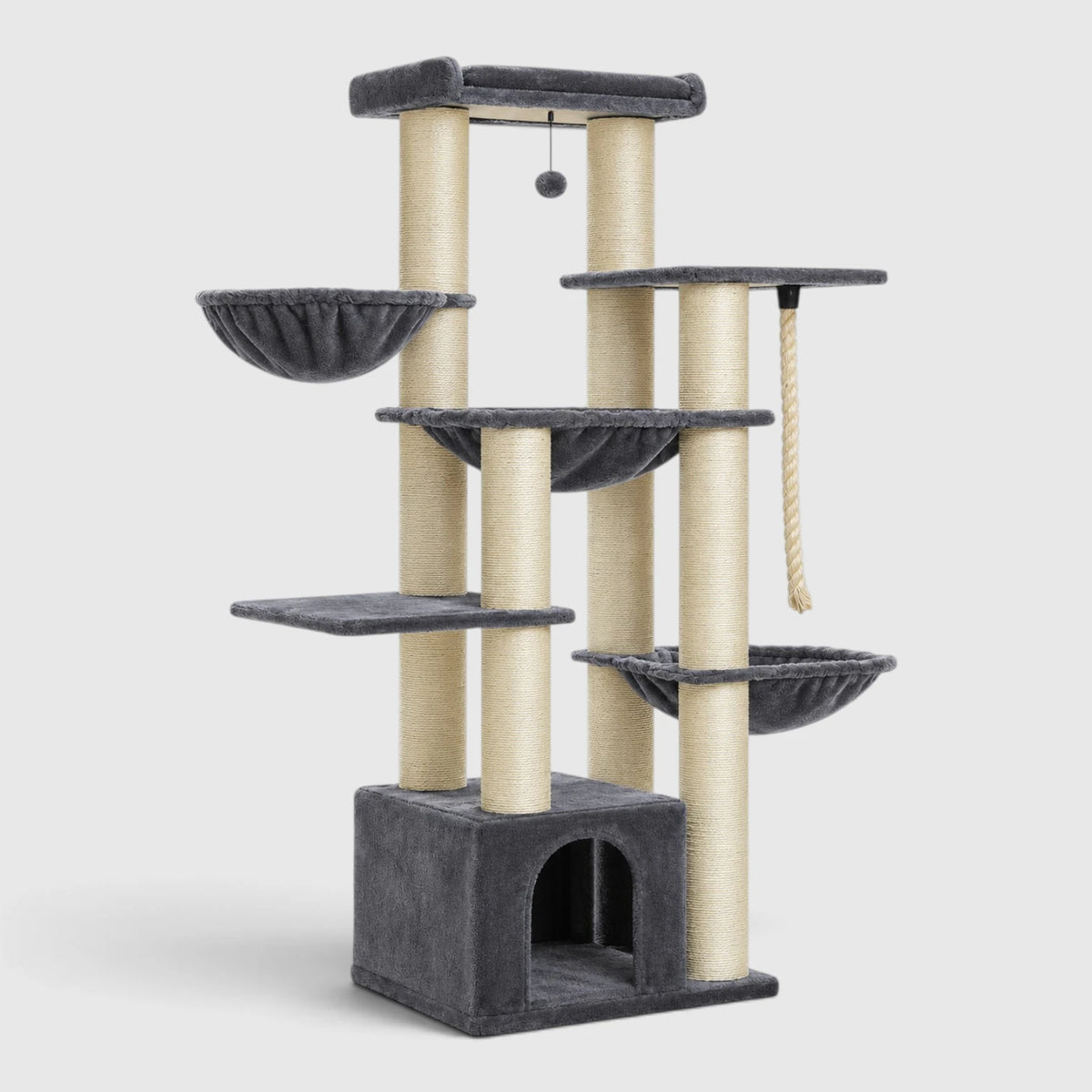 Arbre à Chat XXL Solide coloris Gris clair