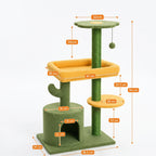 Schéma coté de l'arbre à Chat Cactus Design avec toutes les dimensions