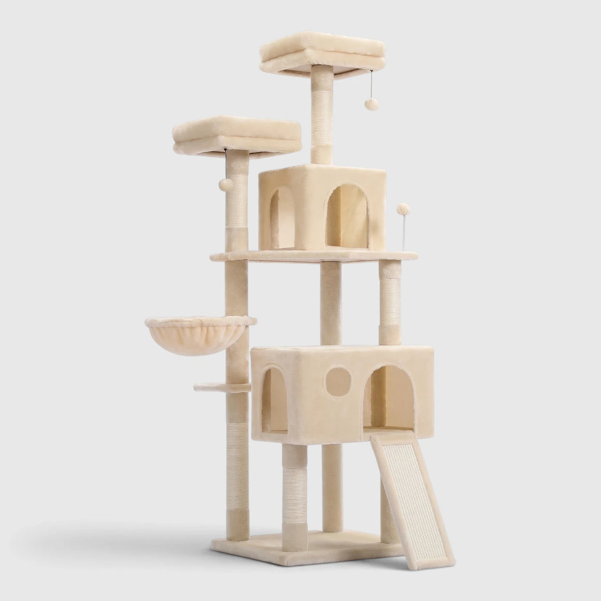 Arbre à Chat avec Hamac coloris Beige