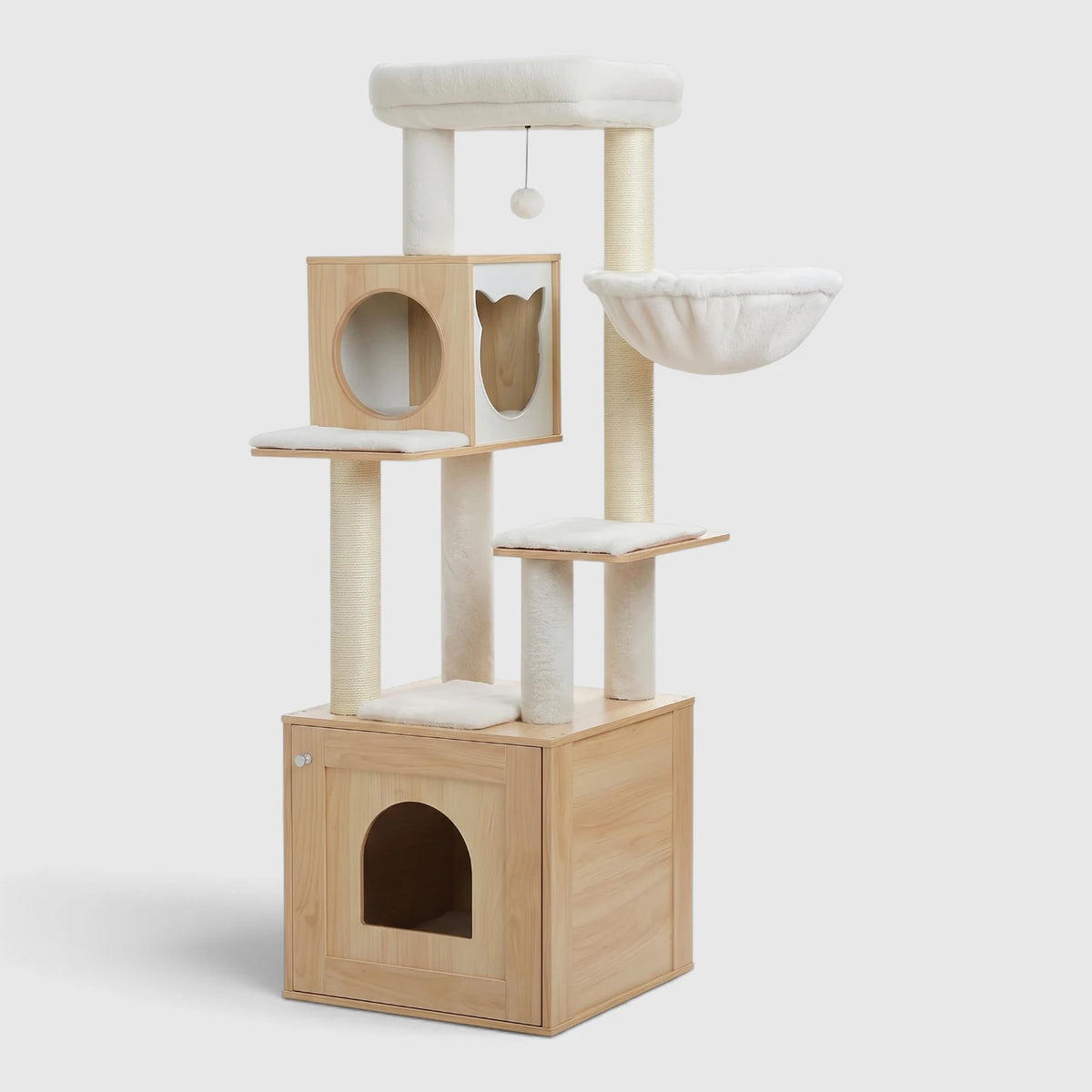 Arbre à Chat avec Litière coloris Beige