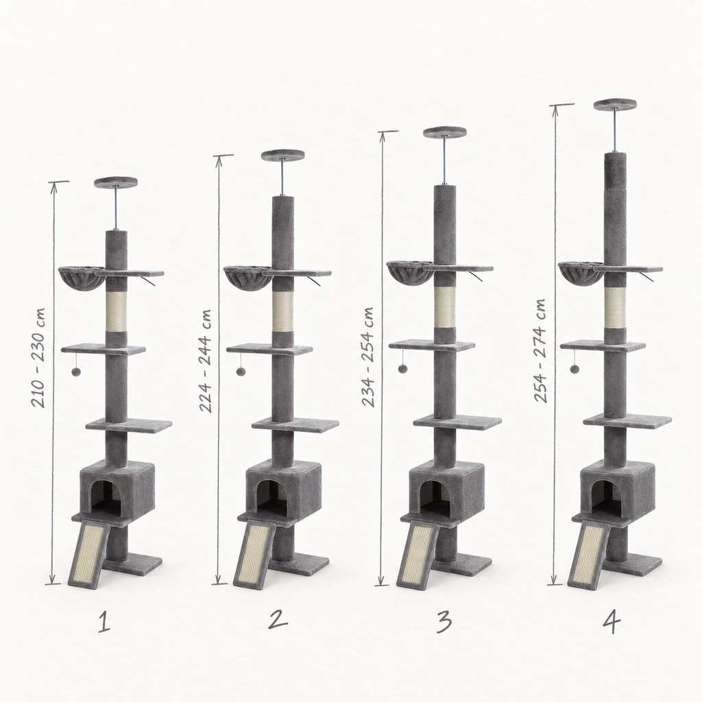 Les configurations possibles de l'l'arbre à Chat Sol Plafond