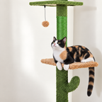 Chat allongé sur le perchoir de l'arbre à Chat Cactus XXL