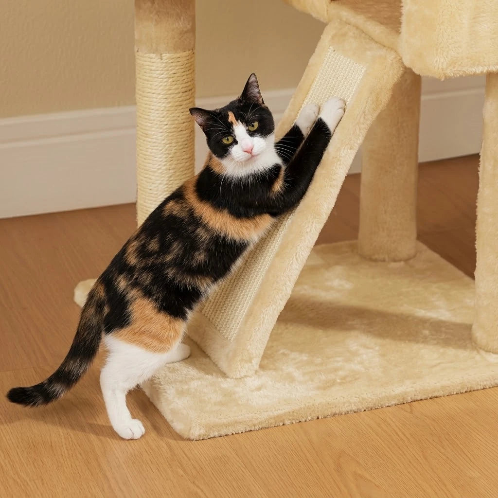 Chat faisant ses griffes sur l'arbre à Chat 250 cm