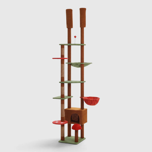 Arbre à Chat Champignon XXL du sol au plafond au design champignon