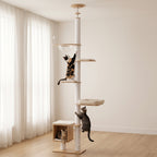 Arbre à Chat Design Luxe installé dans un salon lumineux
