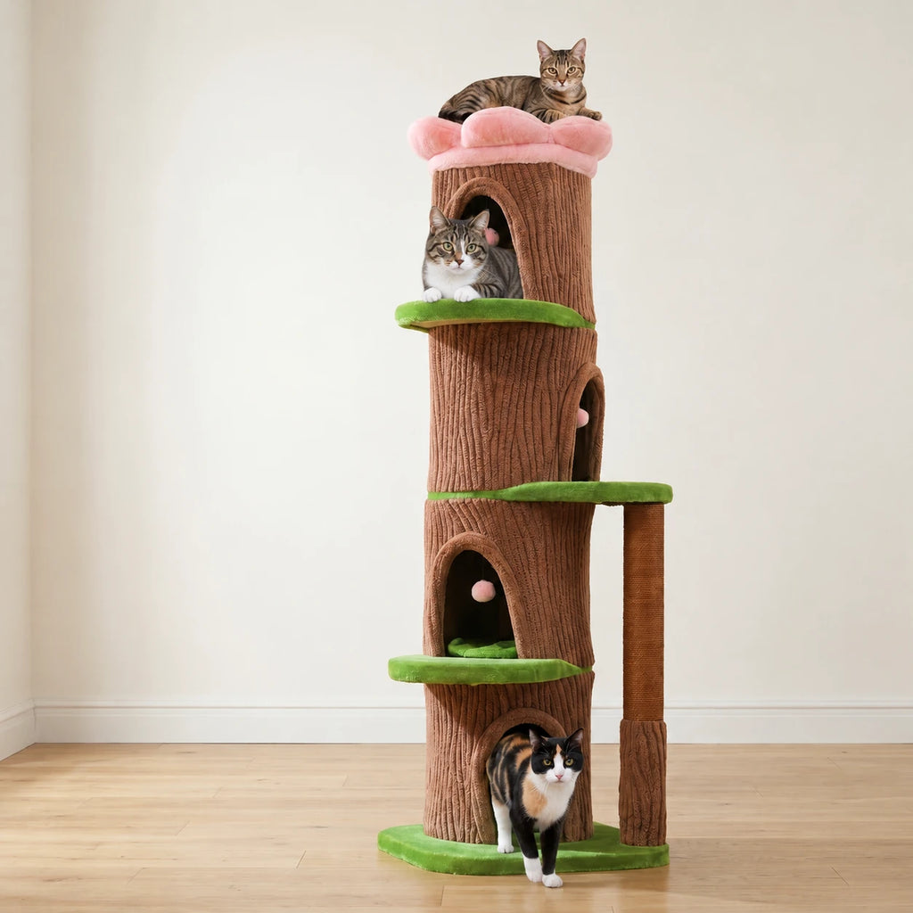Arbre à Chat Original installé dans un salon lumineux