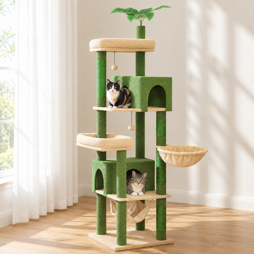 Arbre à Chat 190 cm installé dans un salon lumineux