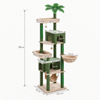 Schéma coté de l'arbre à Chat 190 cm avec toutes les dimensions
