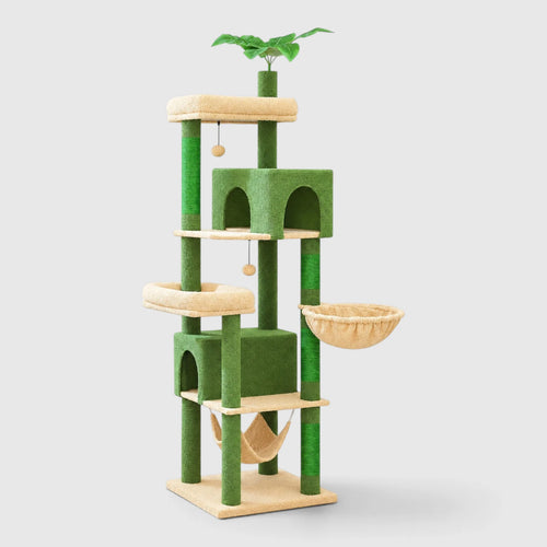 Arbre à Chat 190 cm de 190 cm avec grande niche et hamac