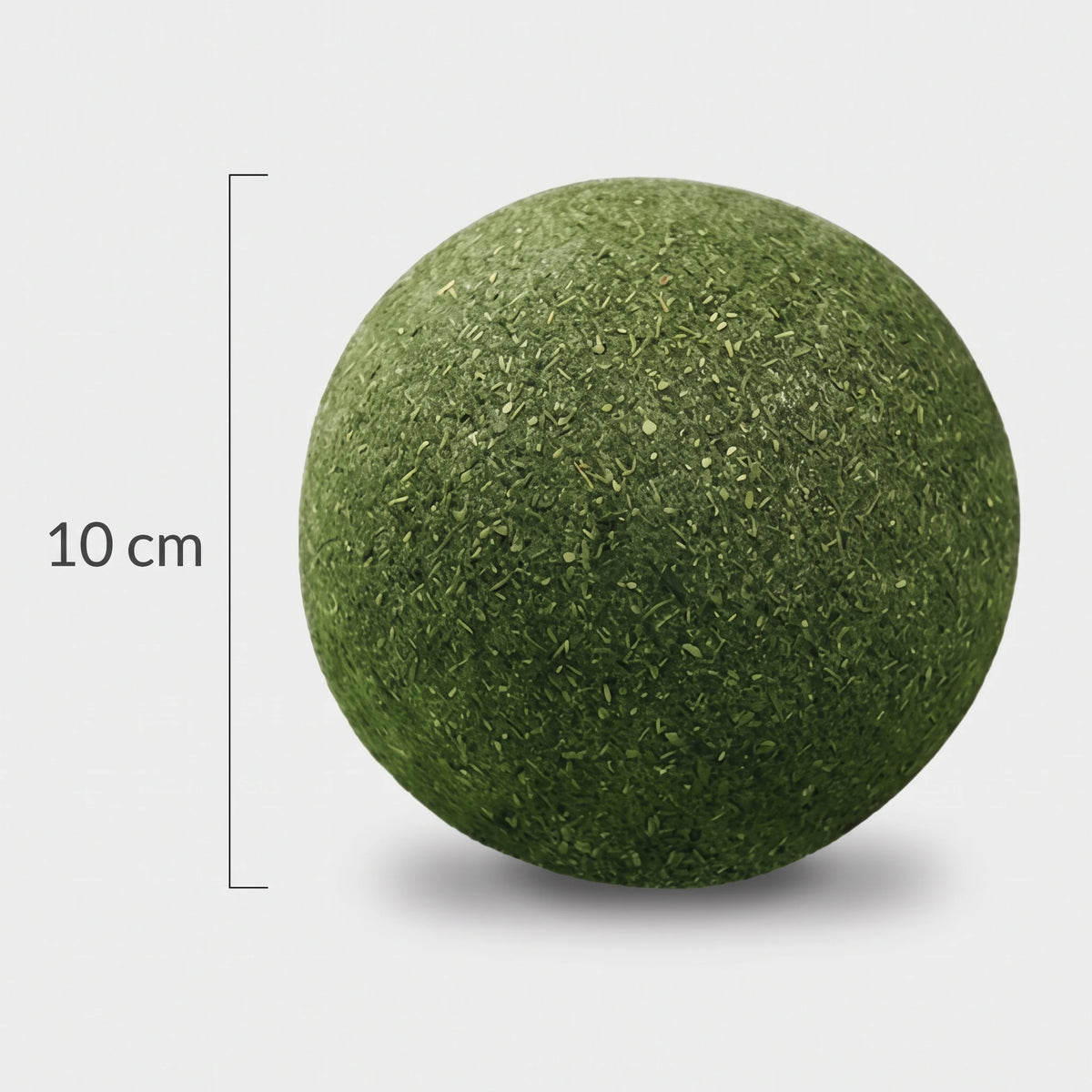 Schéma coté de la boule herbe à chat : diamètre de 10 cm