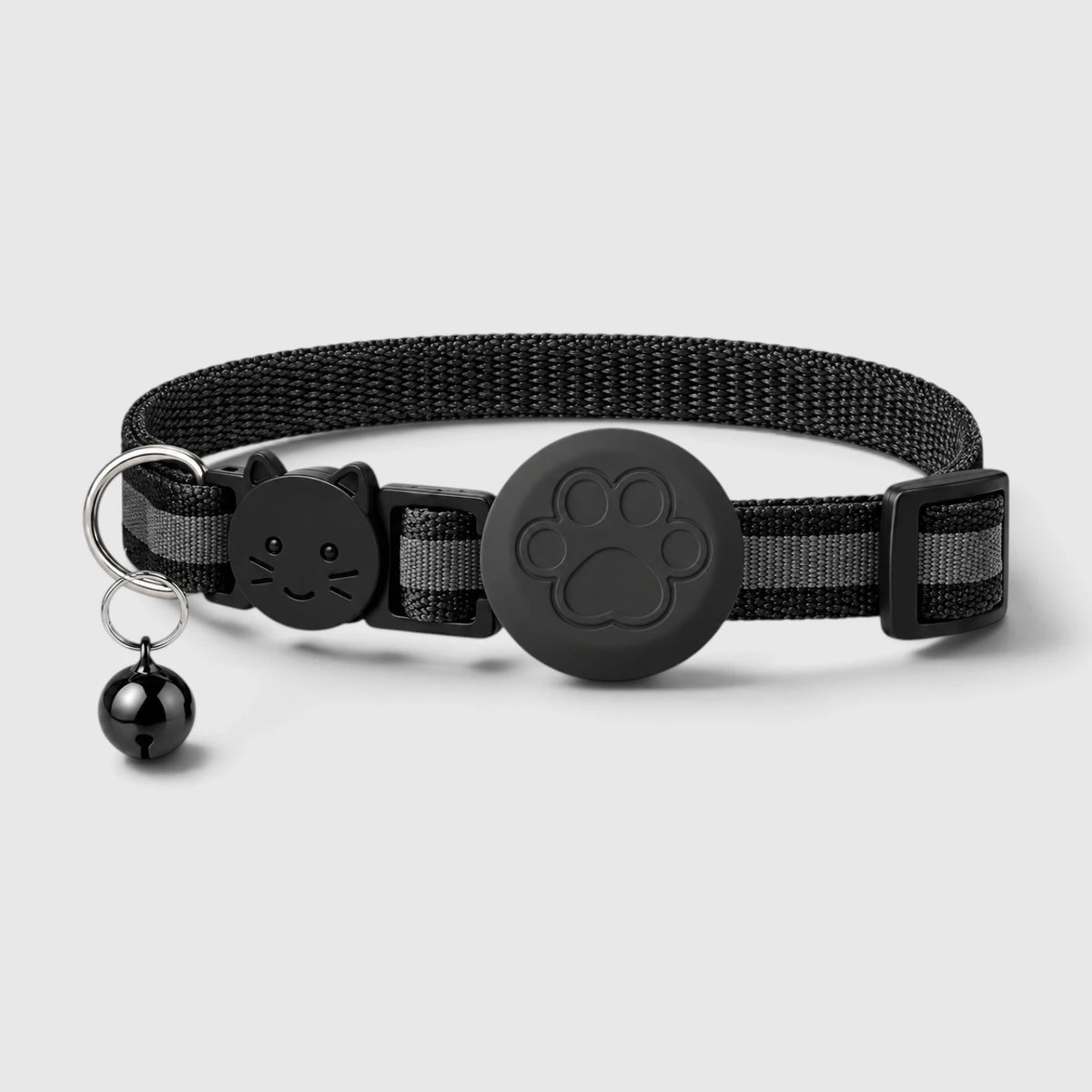 Collier localisation chat noir avec clochette