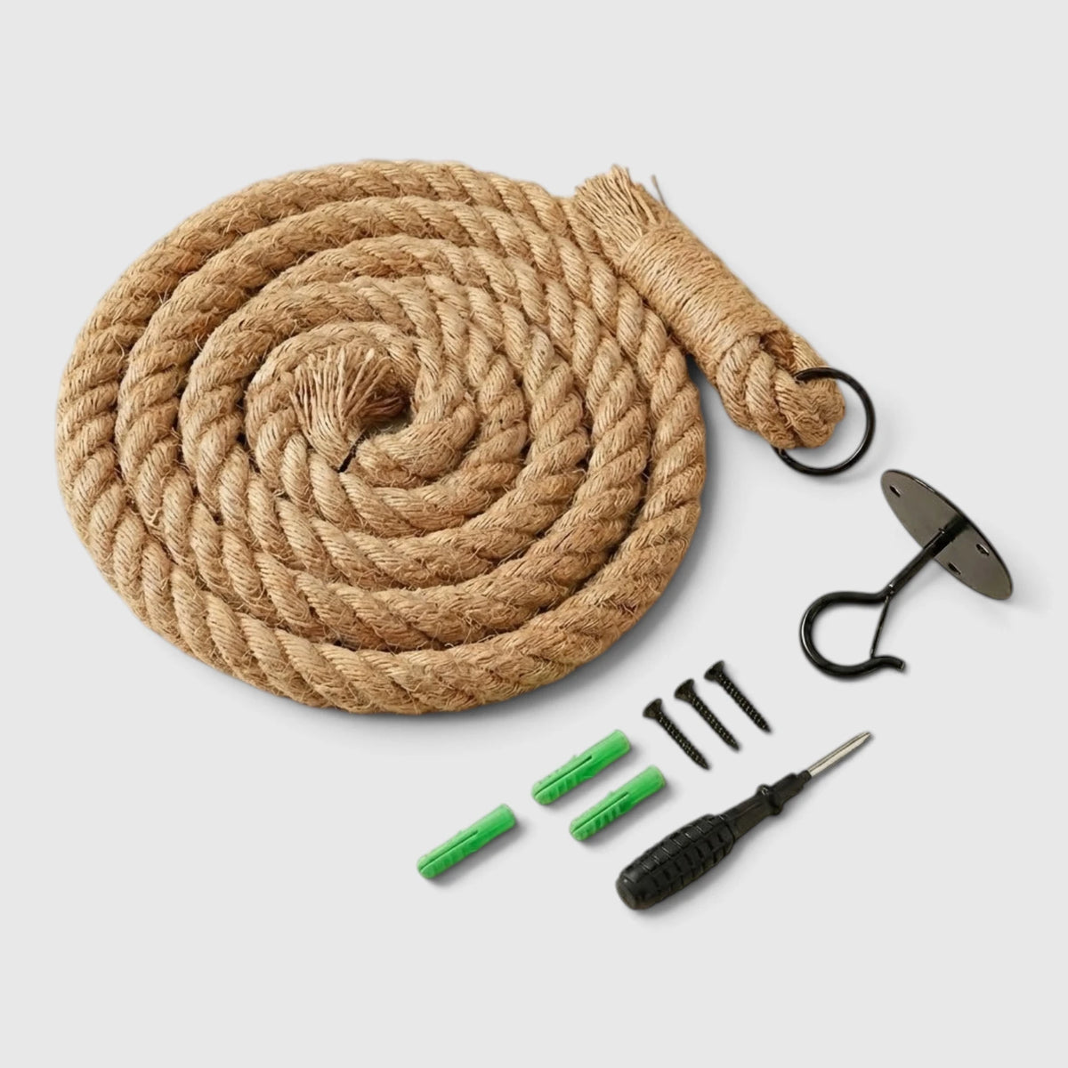 Corde pour chat de 3 m avec crochet, vis et tournevis fournis