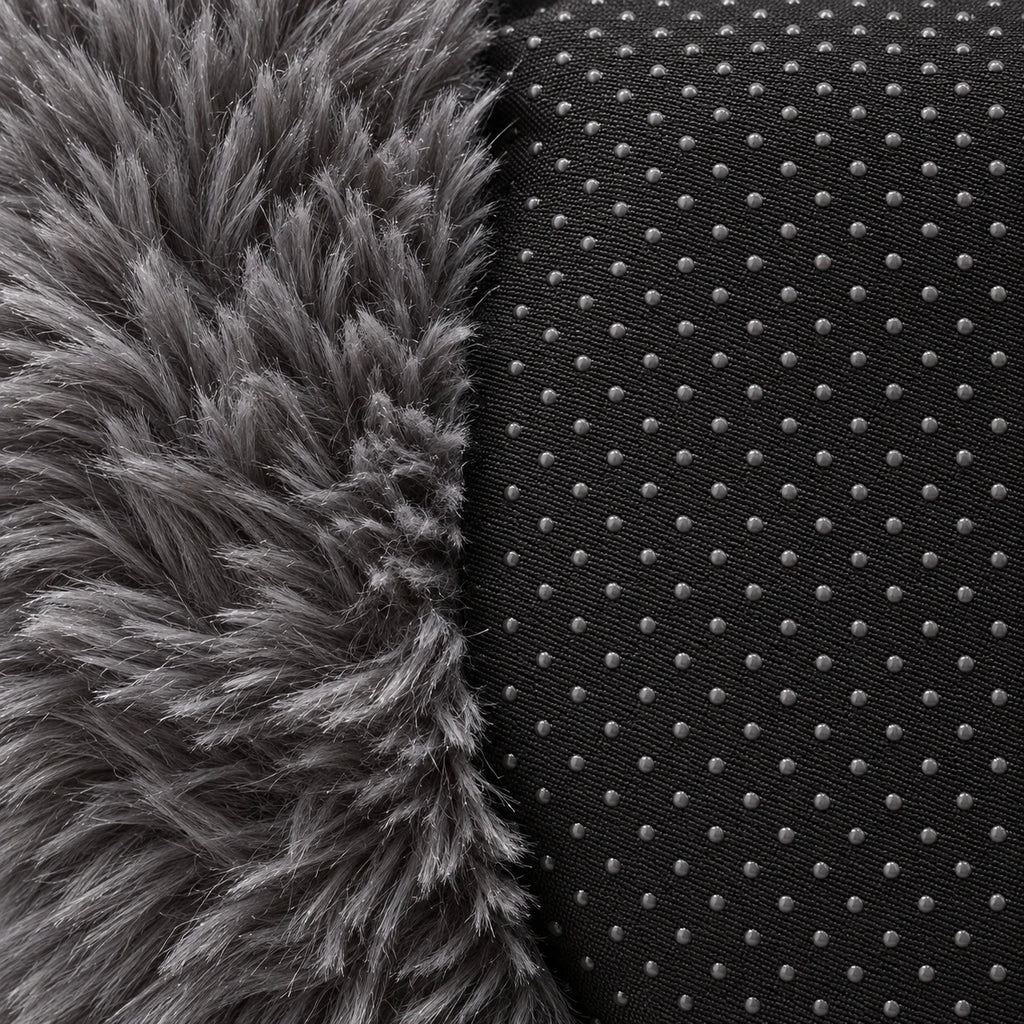 Fausse fourrure et dessous à picots antidérapants du coussin anti stress