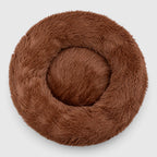 Coussin anti stress chat marron en fausse fourrure