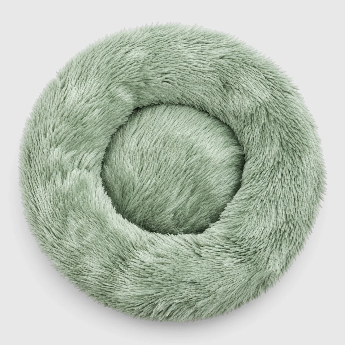 Coussin anti stress chat vert en fausse fourrure