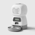 Distributeur de croquettes programmable chat avec écran LCD et gamelle inox
