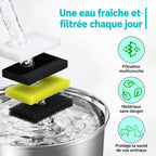 Filtration multicouche de la fontaine à eau chat : une eau fraîche chaque jour