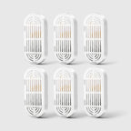Six filtres de rechange blancs pour fontaine à eau chat