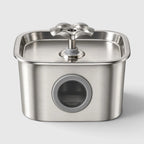 Fontaine à eau chat fleur de 2,6 L en inox avec bec en forme de fleur