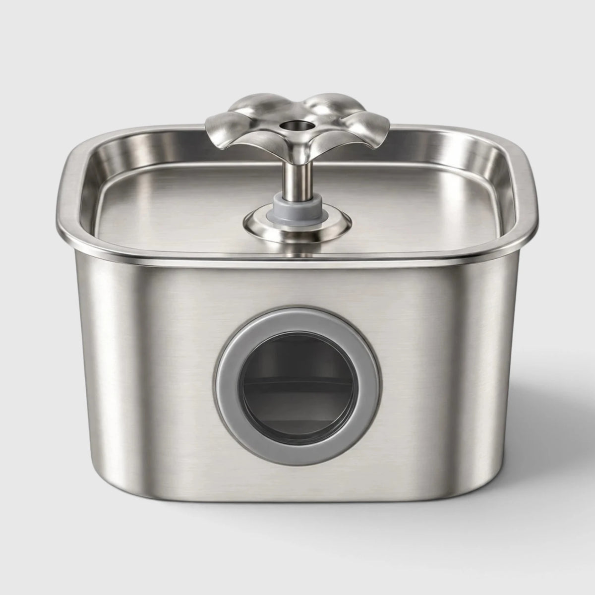 Fontaine à eau chat fleur de 2,6 L en inox avec bec en forme de fleur