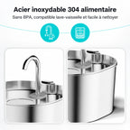 Acier inoxydable 304 de qualité alimentaire de l'abreuvoir chat