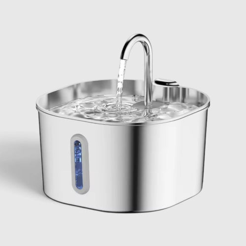 Abreuvoir chat en inox avec détecteur de mouvement, 2,2 L