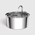 Fontaine à eau chat automatique ronde en inox avec bec