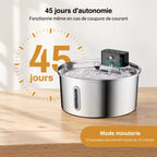 Autonomie de 45 jours de la fontaine à eau chat design et mode minuterie