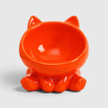 Gamelle chat céramique orange
