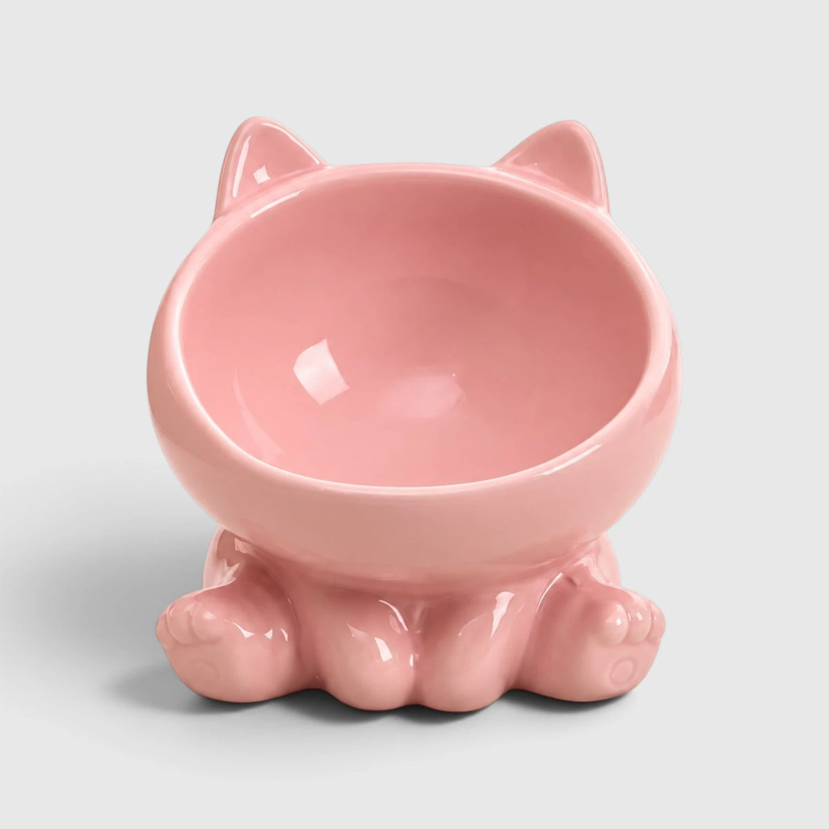 Gamelle chat céramique rose