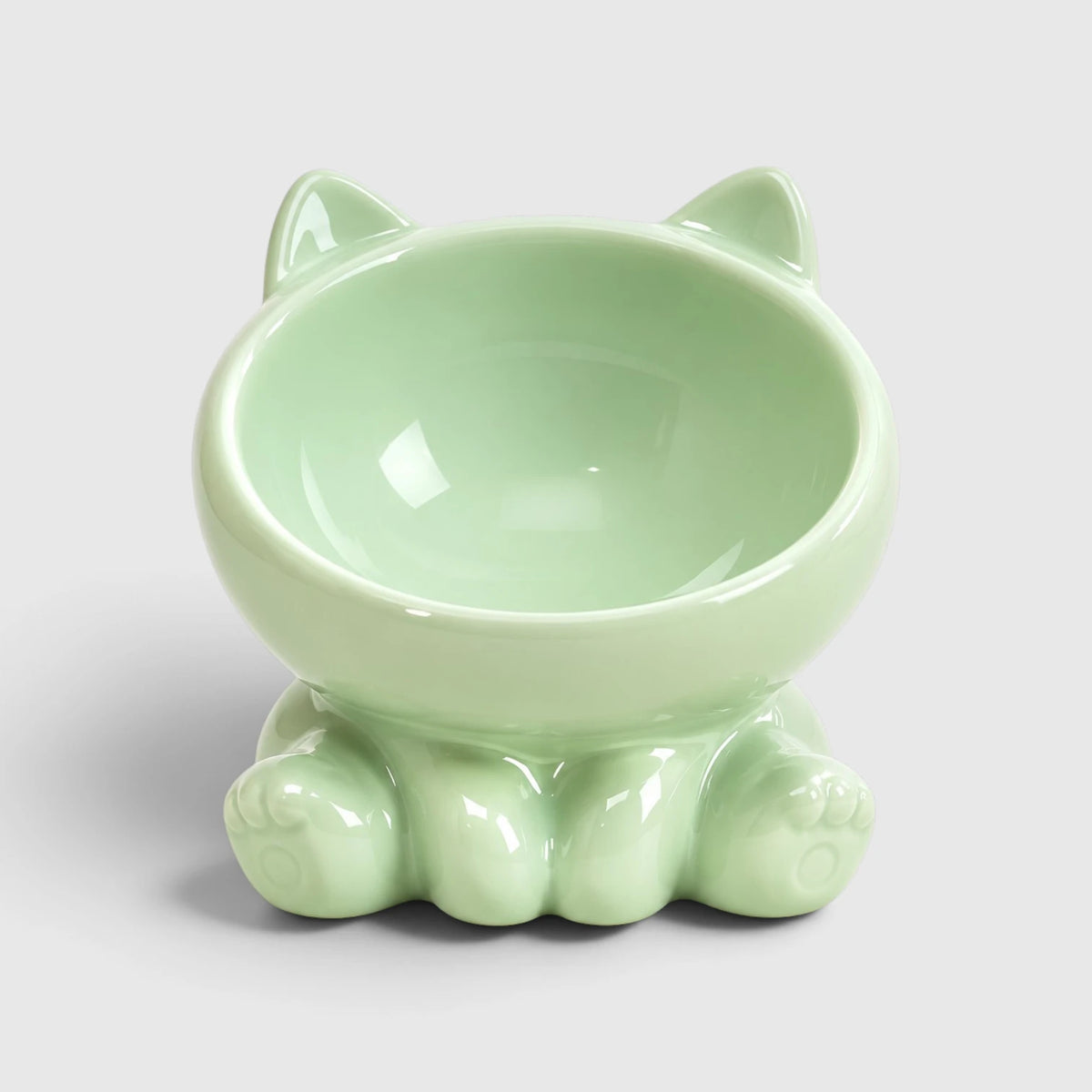 Gamelle chat céramique verte