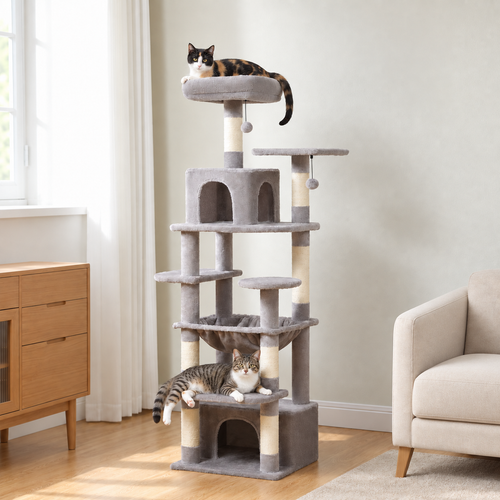 Arbre à Chat Adulte installé dans un salon lumineux