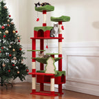 Arbre à Chat Noël installé dans un salon lumineux