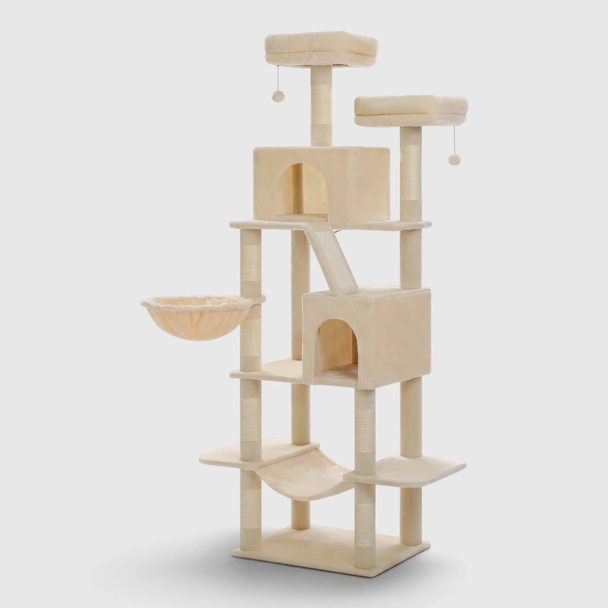 Arbre à Chat Double Niche coloris Beige