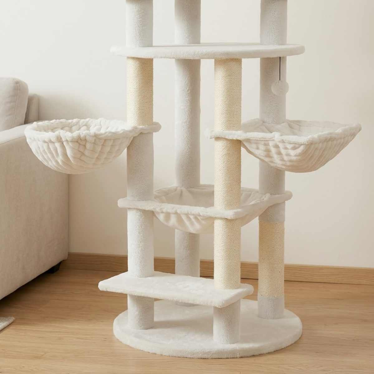 Arbre à Chat Design Multi-Niveau coloris Blanc