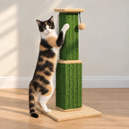Chat faisant ses griffes sur le griffoir Chat Géant