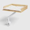 Lit de bureau pour chat en bois avec support blanc et pince de fixation