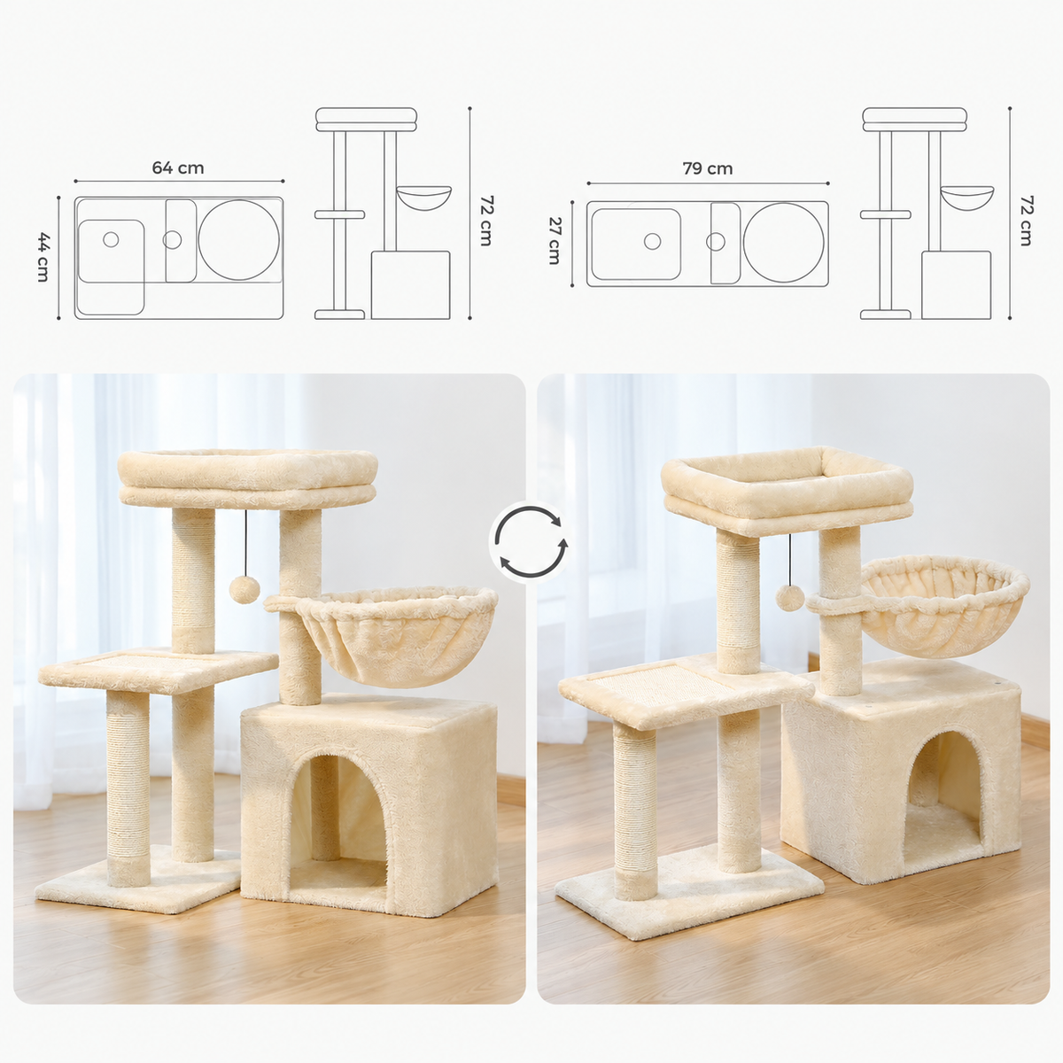 Les deux coloris de l'l'arbre à Chat Petit Espace
