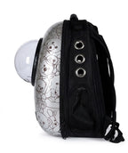 Sac à dos bulle pour chat vu de côté avec son hublot