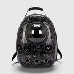 Sac à dos bulle pour chat noir à motif d'oursons