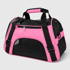 Sac de transport chat rose et noir