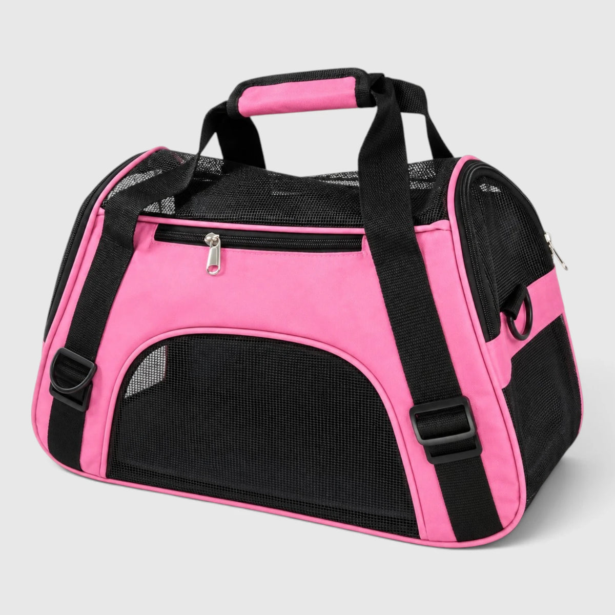 Sac de transport chat rose et noir