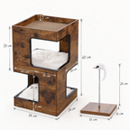 Schéma coté de l'arbre à Chat Design Moderne avec toutes les dimensions
